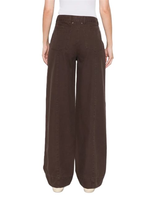 Golden Goosebutton-cuff wide-leg trousers Golden Goose | GWP02724.P002600.55265MOLE